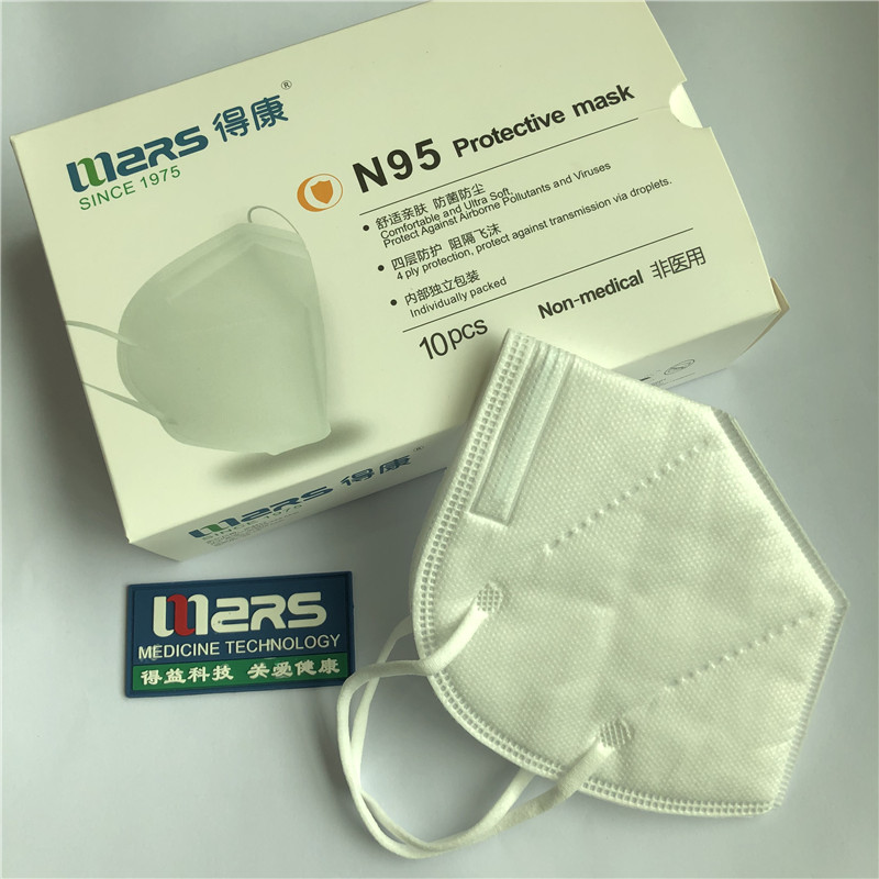 Kertakäyttöinen kasvonaamio Korvasilmukka N95 4 Ply Protection